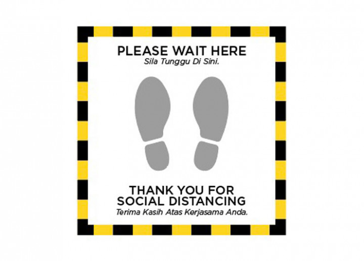 Social Distancing Floor Sticker - 12x12inch 