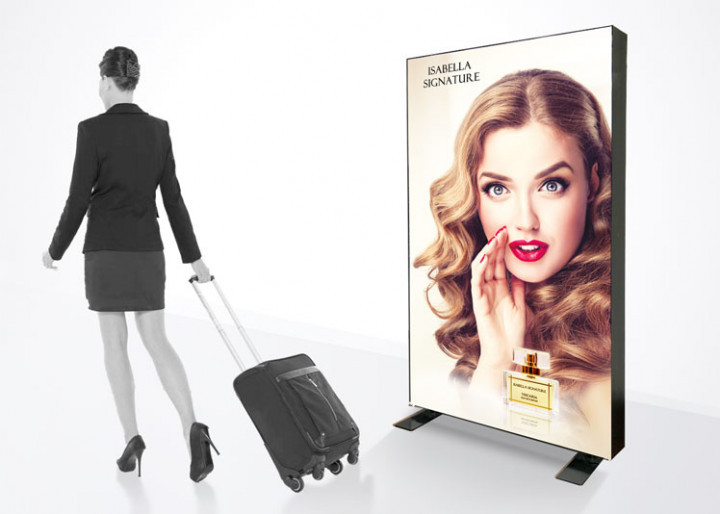 Free Standing Fabric Lightbox 100cm x 200cm (160mm Double-Sided White)