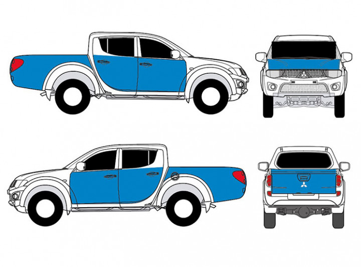 Pickup Truck - Partial Wrap
