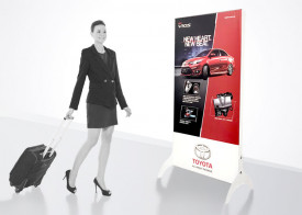 Free Standing Fabric Display - 1200mm  x 2030mm (60mm Double-Sided)