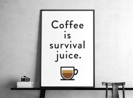 "Coffee Survival Juice - white  "
