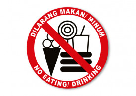 No Eating Sign - 4x4inch
