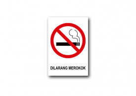 No Smoking Sign 20cm x 30cm  - PVC Board 3mm 