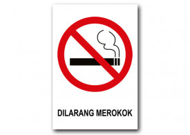 No Smoking Sign 60cm x 90cm  - PVC Board 3mm 