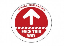 Social Distancing Floor Sticker - 12x12inch
