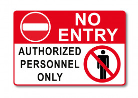 No Entry Sign - 4x5 Inch
