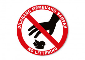 No Littering Sign - 4x4inch