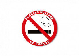 No Smoking Sign 10cm x 10cm - Sticker